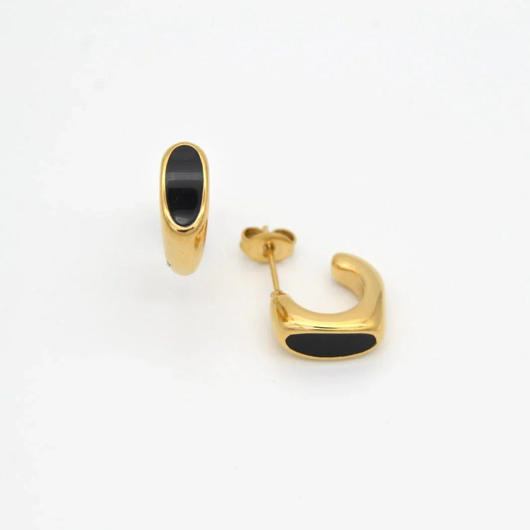 Enamel Stud Earrings