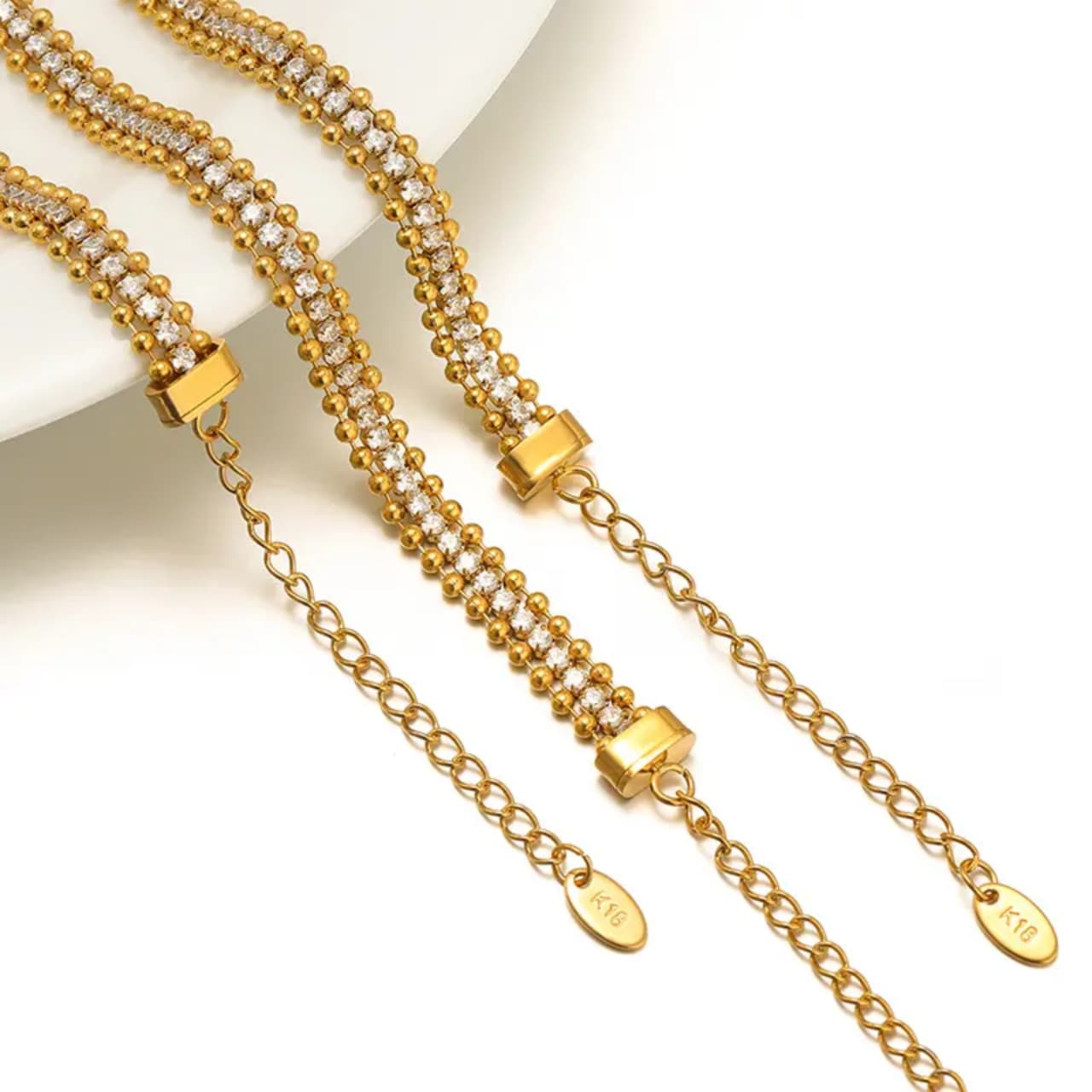 Layered Beaded Chain Bracelet