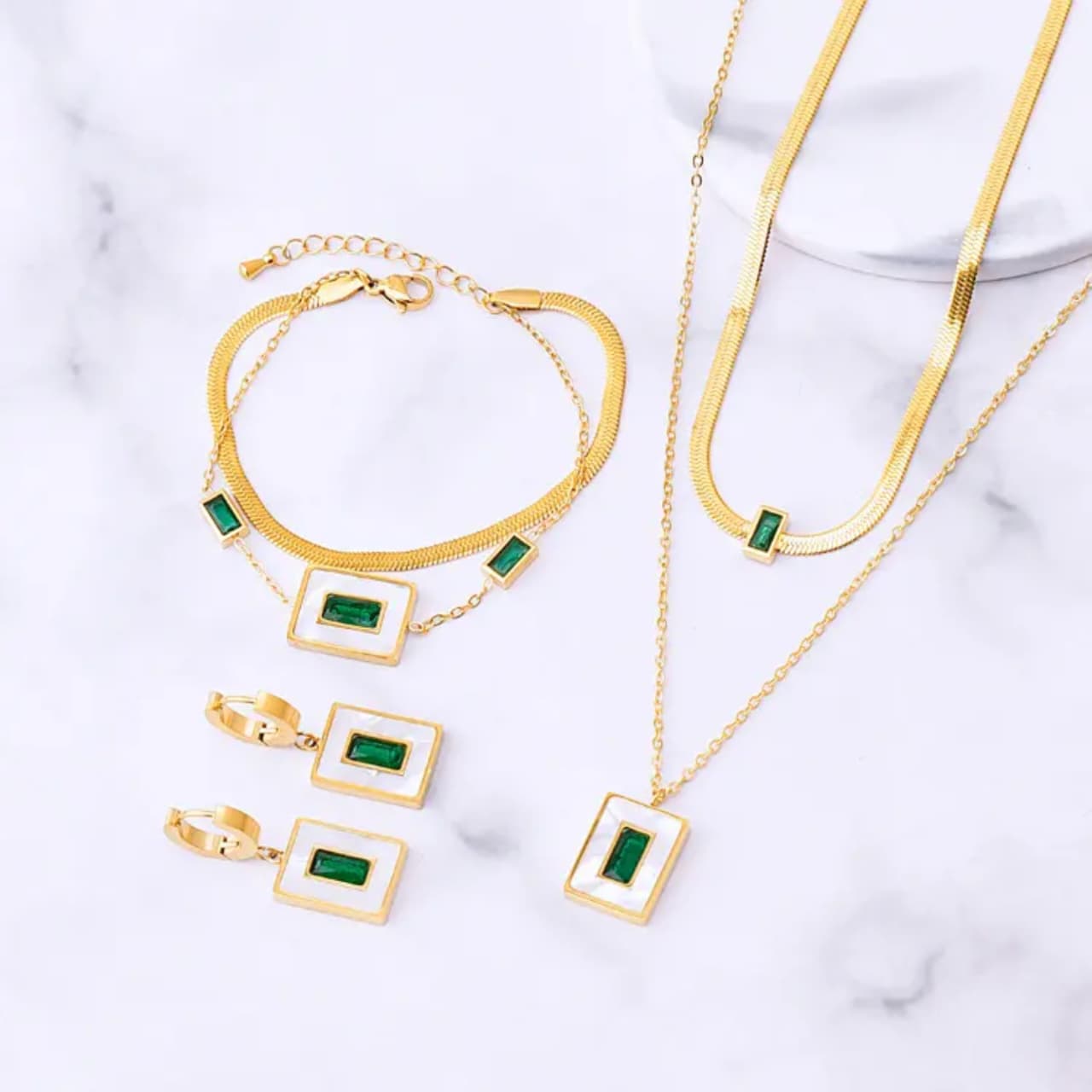 Emerald green combo set