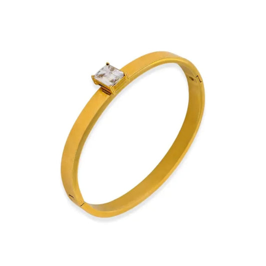 Crystal Square White Bangle